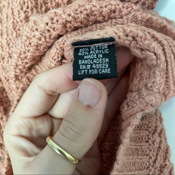 LOVE By Chesley Burnt Orange Cotton Knit Sweater Shirt Sz L - Picture 3 of 4